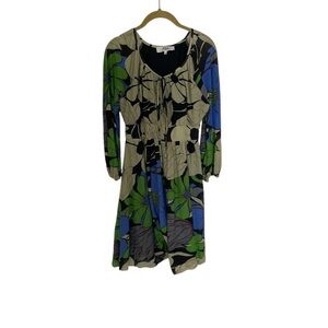 Tibi Silk Floral Long Sleeve Dress 4